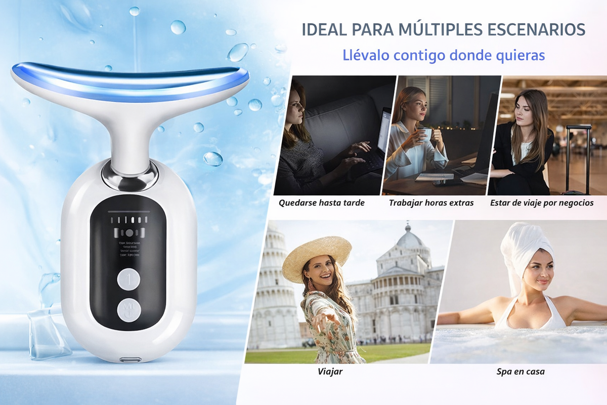 Masajeador Facial Wavi chic Rejuvenecedor "El Secreto de Belleza de las Celebridades - ¡Para Ti!"