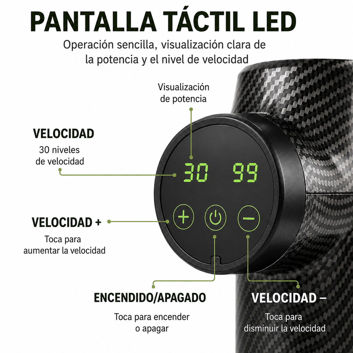 Mini Pistola de Masaje Muscular Portátil - Alivio Profundo y Recuperación Rápida